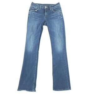 Silver Jeans Avery Slim Boot Jeans Womens W28/L33 Blue Med Wash Bootcut Stretch